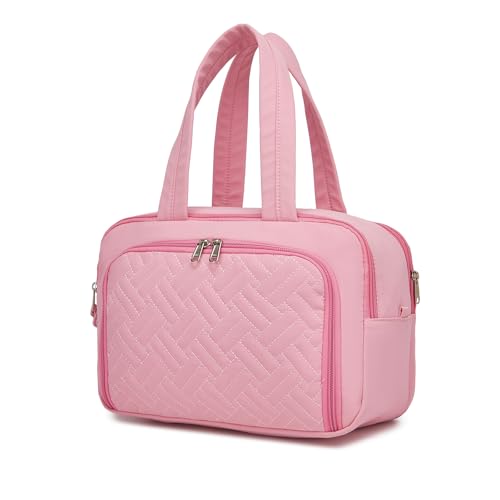 Kono Neceser Mujer de Viaje Grande Neceser Maquillaje Impermeable Bolsa de Aseo con Gran Apertura Organizador de Artículos de Tocador y Cosméticos
