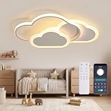 BLMYL LED Deckenleuchte - 32W Kinderzimmer Lampe Decke, Kreative Wolkenlampe Deckenleuchte Schlafzimmer Dimmbar mit Fernbedienung, 42CM Deckenlampe Kinderzimmer für Wohnzimmer, Schlafzimmer