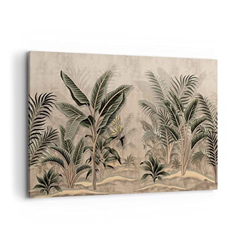 Grand tableau decoration murale 120x80cm : habillez un mur vide de salon avec cette toile forêt