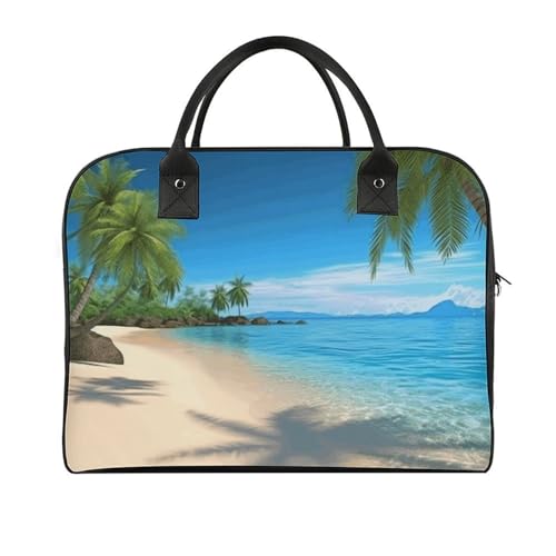 Maletín para portátil con diseño playa y palmeras miniatura 1