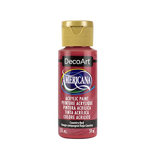 Image of DecoArt Americana Acrylic Paint, 2-Ounce, Country Red