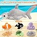 MaoGoLan 7 Pcs Soft Shark Stuffed Animal with 6 Sea Animal Plushies in Belly, Plush Hammerhead Shark Ocean Toys Set for Kids Girls Under The Sea Party Favor Decorations Gifts Christmas