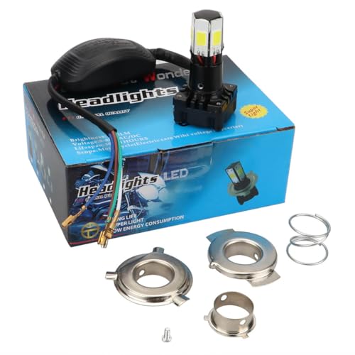 Image of 80W Powerful Super Bright LED Headlight Bulb for Bike Scooter LED Light for Bike 6000 Lumens 8000 RPM Fan for Fast Cooling Full Aluminum Body Light [1 Months Warranty]
