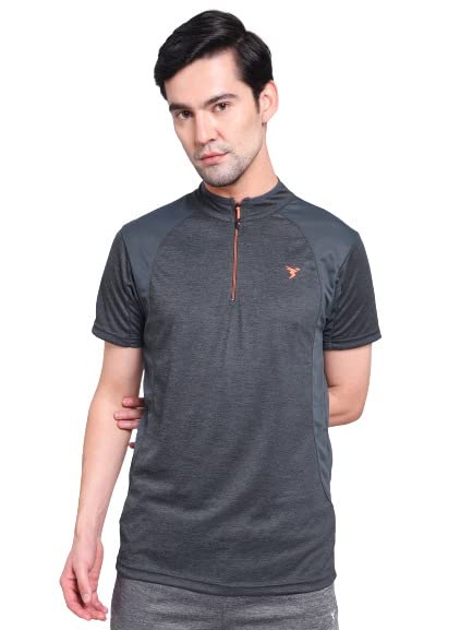 Image of TECHNOSPORT Men's Polyester Slim Fit T-Shirt