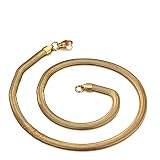 Ayoiow Collar Hombre Acero, Oro Collares De Cadena Cadena De Cadena Serpiente Collar Hombre