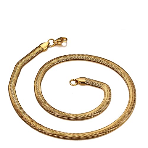 Ayoiow Collar Hombre Acero, Oro Collares De Cadena Cadena De Cadena Serpiente Collar Hombre