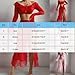 Women's Sexy Mesh Lingerie Sets Belly Dance Costume Strap Bra Fashion Skirt Crop Top Ruched Front Slit Ruffle Skirt Red