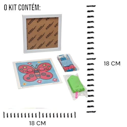 Kit Pintura Infantil Tela De Diamante Pedrinha Cristais Strass 5D Adesivos De Colar Diamond Painting