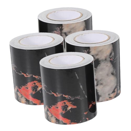 DOITOOL 4pcs Skirting Board Peel and Stick Wall Molding Baseboard Stickers Decorative Wall Edging Strip for Floor