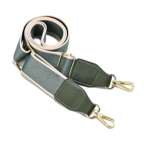 Image of Purse Strap Wide Replacement Crossbody Bag Straps, 1.5 inch Canvas Handbag Shoulder Strap, Adjustable Tote Belt（Gold Hardware