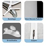 DecacnX Clothes Rail Cover 4FT Dustproof Breathable Garment Rail Cover Double Protective Zip for Easy Access, Premium Fabric 120cm Wide for Wardrobe Clothing Rail, White - Image 4