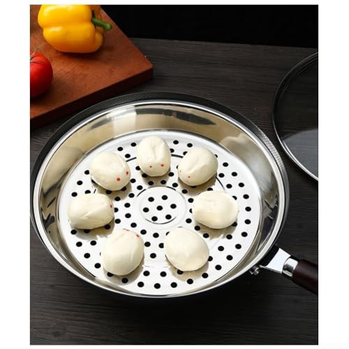 Cesta De Vapor De Acero Inoxidable De 30 A 36 Cm, Estante De Vapor Denso De Grado 316 Para Wok, Albóndigas, Verduras, Pescado, Bandeja Gruesa 32 Cm