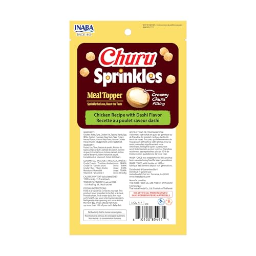 INABA Churu Sprinkles Cat Meal Topper, Chicken Dashi Flavor, 18ct - image 7