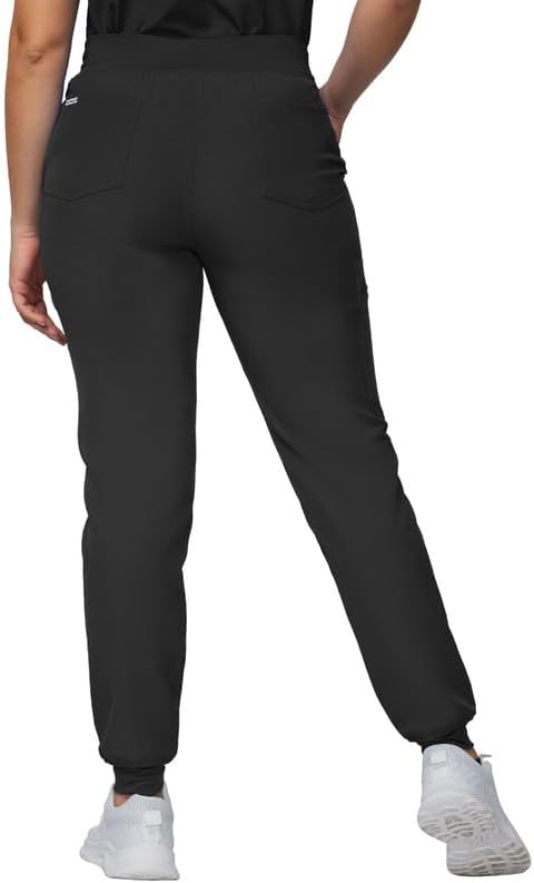 Kitmaz Medical Scrub Pants for Women-Mid Rise Jogger Pants with Yoga Waistband, 4-Way Stretch, Anti-Wrinkle & 5 Pockets - Image 2