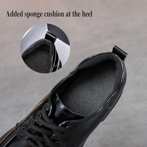 Platform Oxfords for Women Women's Oxfords Leather Lace Up Chunky Fashion Business Oxford Shoes Comfort Casual Work Office Dress Derby Shoes - Image 4