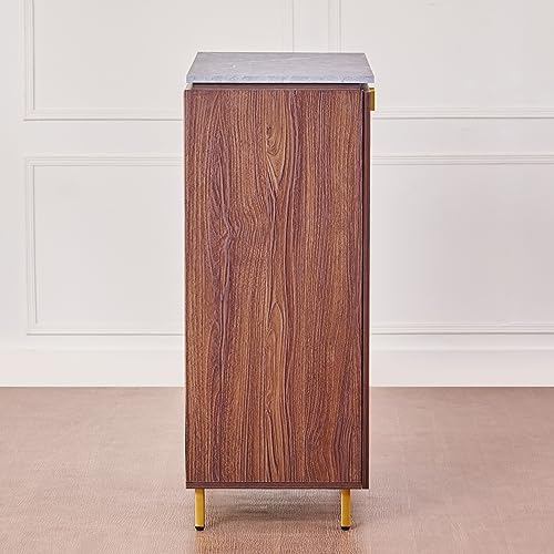 Image of Home Centre Roger 15 Pairs Shoe Cabinet - Brown