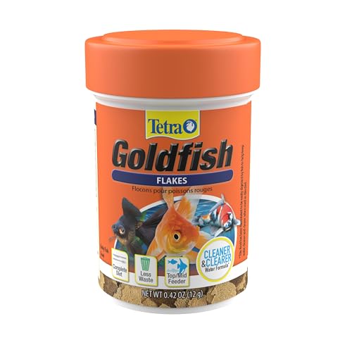 Tetra GoldFish Flakes, Strengthens Resistance to Disease & Stress, ProCare Formula, Clean & Clear Water, Promotes Fish Health, 12g