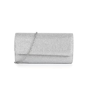 Weenwill Silberne Clutch,Clutch für Damen,Glitzer Abendtasche,Kettentasche,Cl... mit Abnehmbarem Kettenriemen für Hochzeit,Braut,Abschlussbal... für Damen
