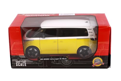 Modelo a escala 1:24 2023 ID. Buzz color amarillo miniatura 2