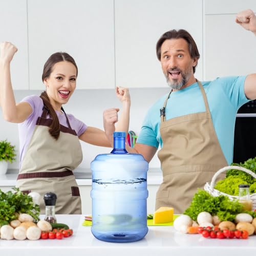 Bokon 2 Pieces 5 Gallon Water Jugs Round Plastic Water Bottle with Handle Screw Cap Reusable Large Capacity Bottle for Camping Outdoor Travel Gym Use by Bokon - Used condition - Image 4