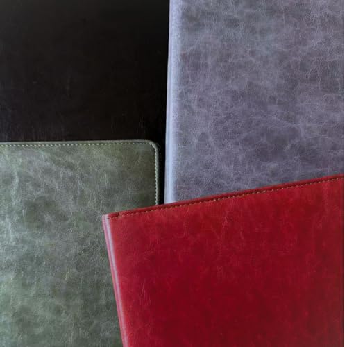 Premium Kunstleder Speisekartenhalter & Präsentationsmappe – A4 – 4 Seiten, 8 Ansichten, transparente Hüllen, abgerundete Ecken, ohne Logo (Walnussrot)