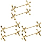 Cabilock 6er Set Essstäbchenhalter aus Edelstahl, Goldene Besteckablage & Messerbänkchen im Japanischen Stil, Hygienische Löffelablage für Tisch & Restaurant, Spülmaschinenfest