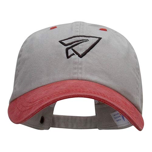 e4Hats.com Paper Plane Outline Embroidered Cotton Wash Cap