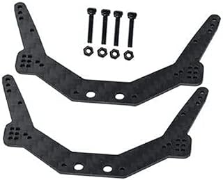 Carbon Fiber Chassis Side Panels for Axial 1/24 AX24 XC-1 4WS Crawler Brushed RTR AXI00003 Upgrades - Black