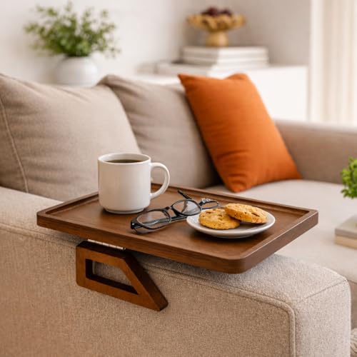 Bamboo Sofa Armrest Tray Table