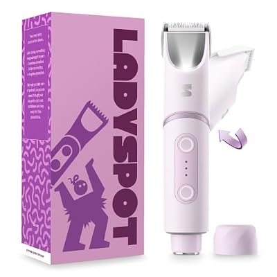 LADYSPOT SpinDuo 2 in 1 Electric Bikini Trimmer for Women,180°Rotating Head