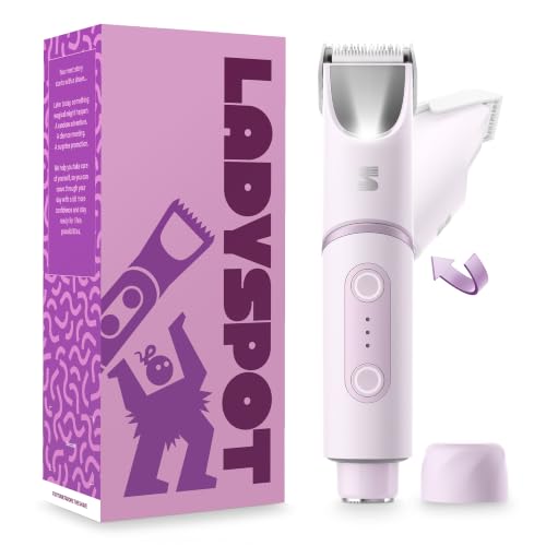 LADYSPOT SpinDuo 2 in 1 Electric Bikini Trimmer for Women,180°Rotating Head