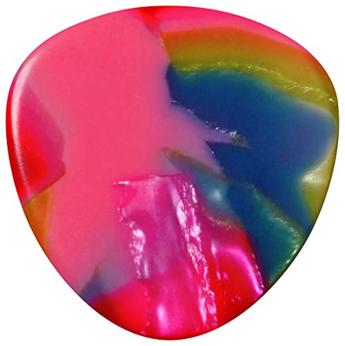 Golden Gate MP-127 Rounded Triangle Shape Guitar Picks, 1.5 mm Thickness, Colourful Clown Confetti, Rounded Triangle X-Stiff - Image 2