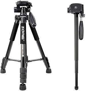 ZOMEi Travel Tripod 2-in-1 Aluminum Alloy Camera Tripod Portable Monopod for DSLR Canon