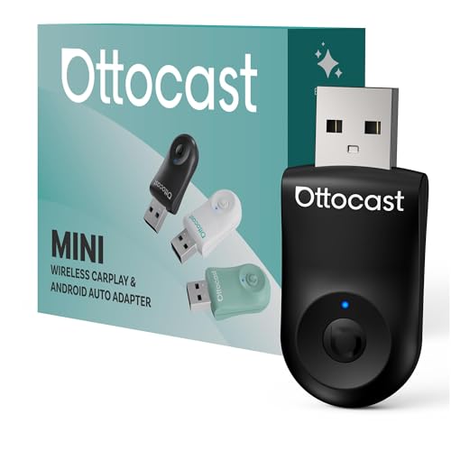Image of OTTOCAST Mini 2-in-1 Wireless Carplay Adapter & Wireless Android Auto Adapter (Black) (LXY-US-ZM-CA505-T-2)