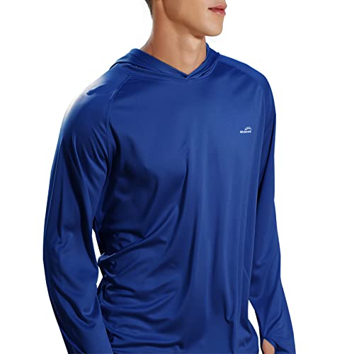 Image of Men's UPF 50+ Long Sleeve Sun Shirts UV Protection Hoodie Rash Guard Hiking Fishing Swim T Shirt