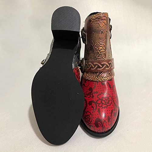Botines de moda para mujer con punta redonda que evitan el cansancio al caminar 6