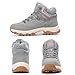 TARELO Womens Hiking Boots Fur Lined Snow Shoes Winter Warm Ankle Booties Lady Non Slip Walking Fashion Boot (Gray 6)