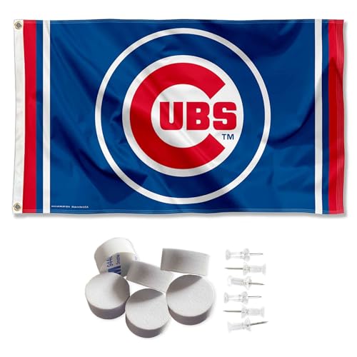 Bannière de baseball Chicago et pastilles murales pour tapisserie