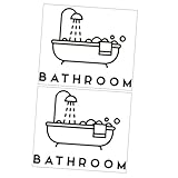 Toddmomy 2個 浴室ウォールステッカー 防水自己粘着式 バスルーム壁デコレーション シンプル貼付け 簡単装飾用壁シール