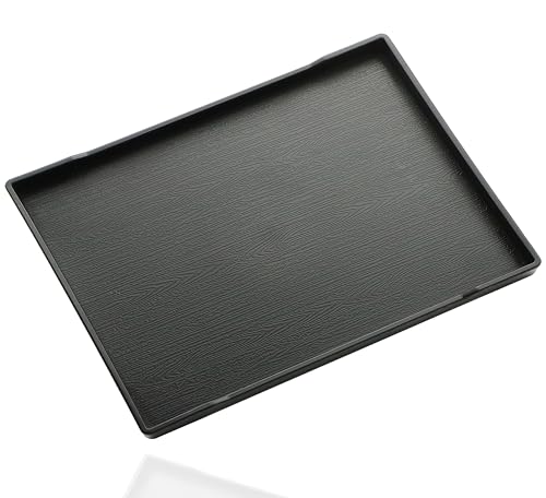 Large Black Serving Tray (15 x 10.6 inch) for Gathering Small Items