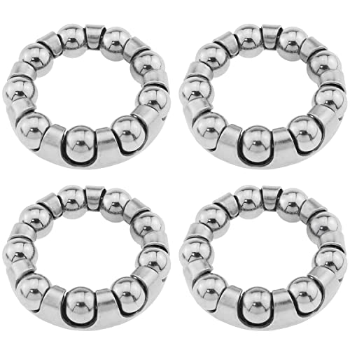 Mtqy 4Pcs Bicycle Ball Bearing Retainer 1/4" X 9 Balls Repair Accessories For Bike Crank Bottom Bracket, Kids/Stretch Bicycle #TOP26