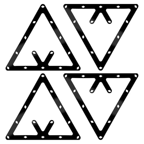 Eldraqth 4 Pcs Magic Ball Rack 8-Ball, 9-Ball & 10-Ball Ball Billiards Triangle Rack Sheet Billiards Balls Holder Triangle Cue Accessorie