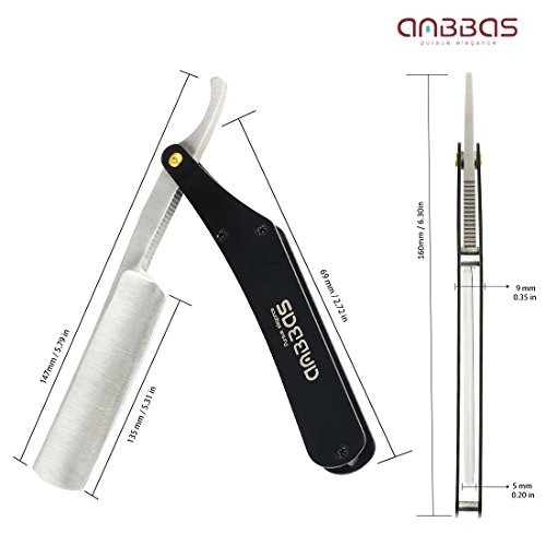 7In1 Anbbas Badger Shaving Brush,Stand,Lathering Bowl,3.5Oz Soap,Straight Razor With Bag And Razor Strop Shaving Set For Men #TOP5