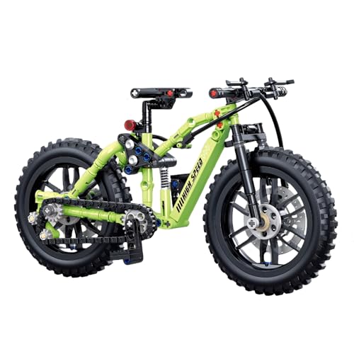 SymGrpu Hochgeschwindigkeits Mountainbike Bausteine Bausatz, 244 Stück Techinik Fahrrad-Klemmbausteine, Fahrrad Modell Geschenk Spielzeug für Erwachsene, Home Office Dekoration