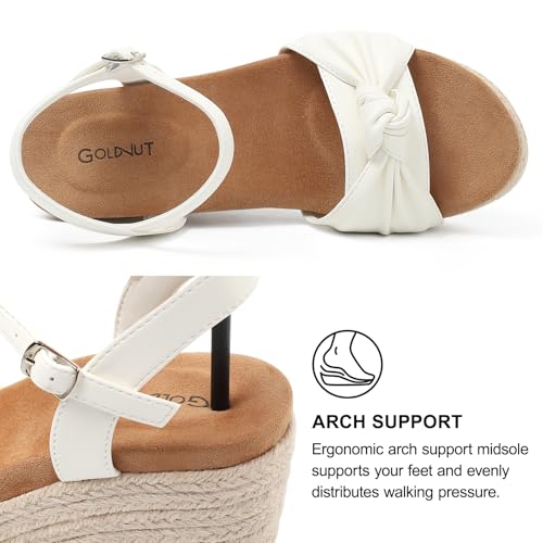 Image of Comfortable Women's Platform Espadrille Sandals Dressy Wedge Shoes Summer