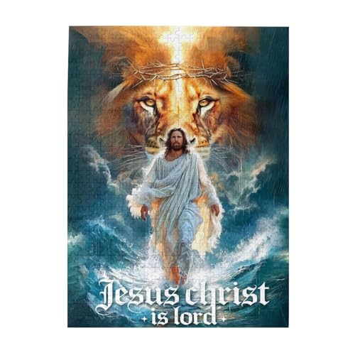 Christian Puzzles for Adults 500 Pieces Religious Jesus Jigsaw Puzzles Bible Verses Wooden Puzzle Inspirational for Challenging Family Activity Games Puzzle Lovers Gifts