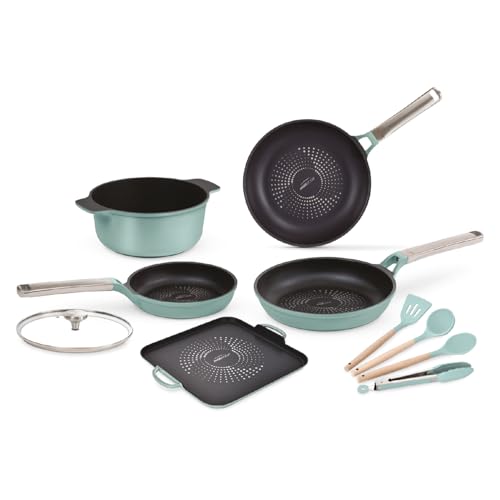 Opiniones de Jade Cook Walmart los 5 más buscados. 47 JadeCook Batería de Cocina 10 Piezas Jade ProSeries con Recubrimiento Antiadherente Dupont 4 Capas, Base de Inducción, Certificación Europea EN601, Mangos de Acero Inoxidable y...