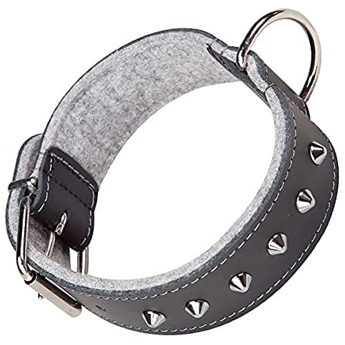 Arppe 1949016510 Collar con Fornitura Cuero Superfelt Choppers, Negro y Gris