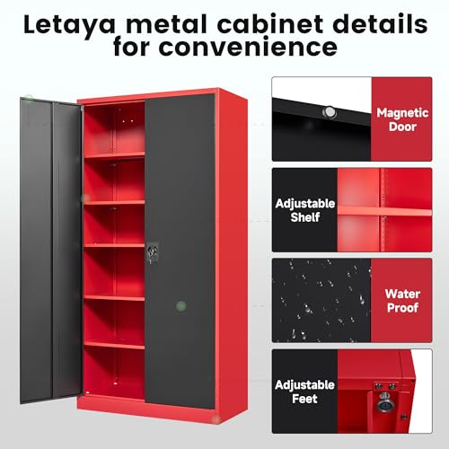 image for Letaya Metal Storage Cabinets with Lock, 71