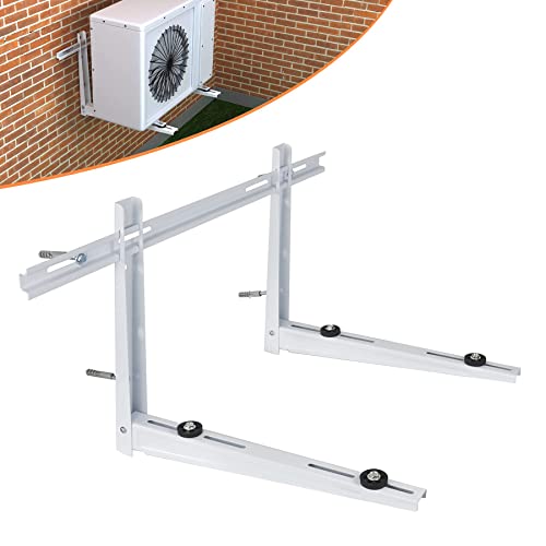 Gcgoods Outdoor Wall Mounting Bracket For Ductless Mini Split Air Conditioner Heat Pump Systems, Heavy Duty Foldable Design With Cross Bar, 9000-36000 Btu Condenser #TOP1